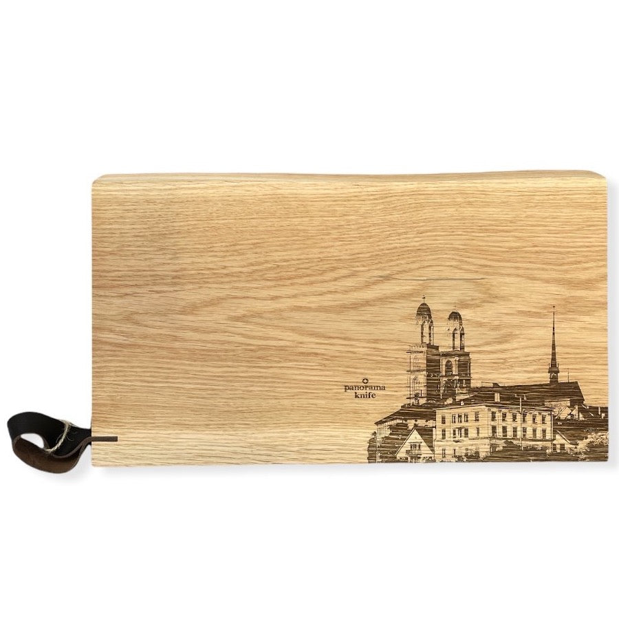 ZÜRICH CITY, HOLZ-SCHNEIDEBRETT, RUSTIKAL XL